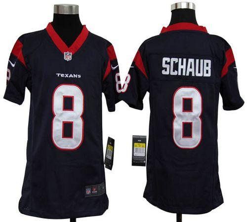 Nike youths NFL Game Jerseys Houston Texans 8 Matt Schaub Navy Blue Team Color